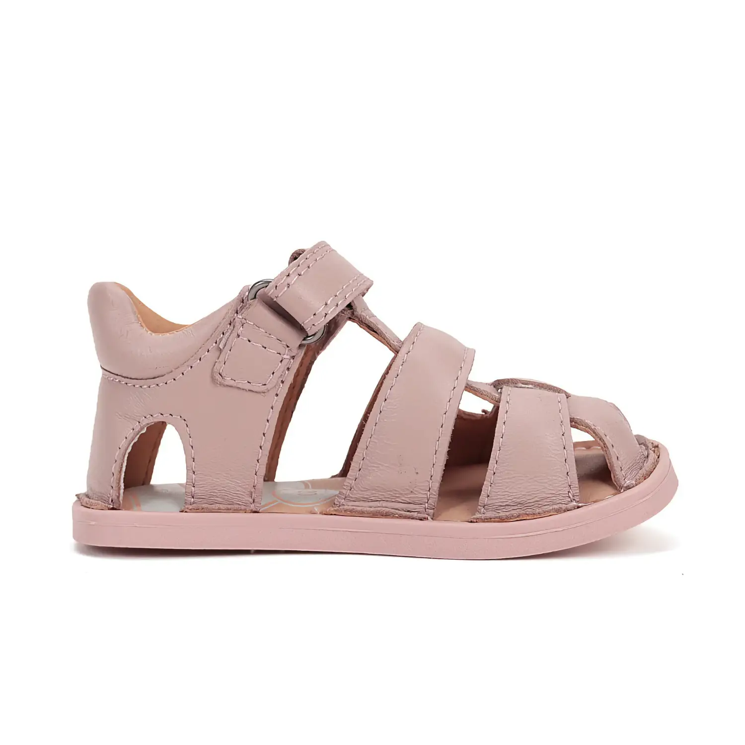 Sandały skórzane barefoot G076-51971 Pink - obrazek 4