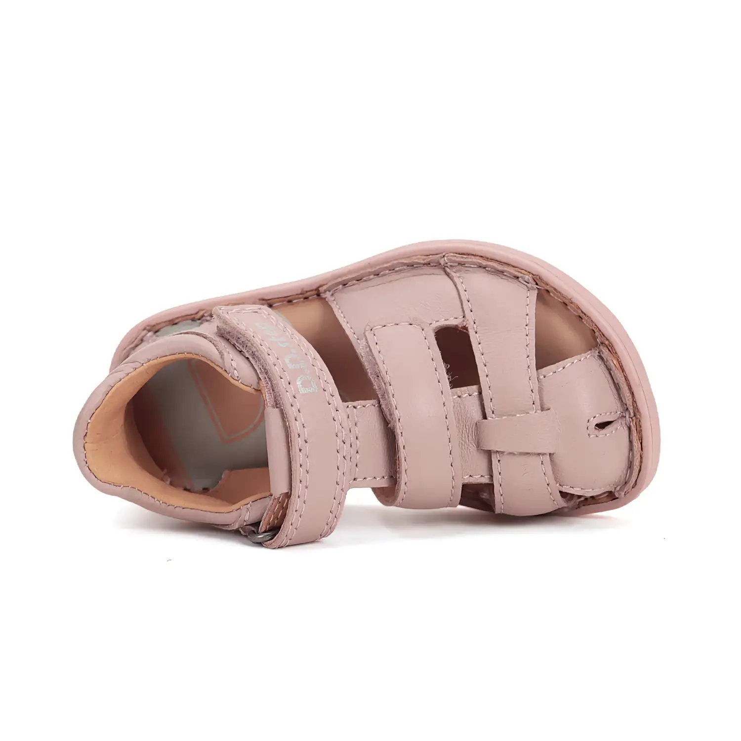 Sandały skórzane barefoot G076-51971 Pink - obrazek 5