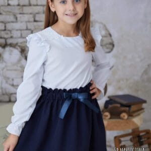 Spódnica marszczona w gumę granatowa Madżi