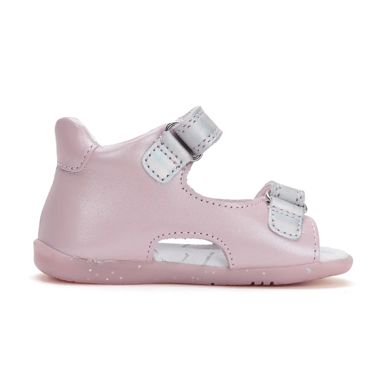 Sandały skórzane G075-51453 Baby Pink - obrazek 6